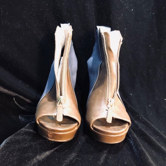 Ten Crosby Derek Lamb Wedge Open Toe Boots-  AS IS - Picture 3 of 12